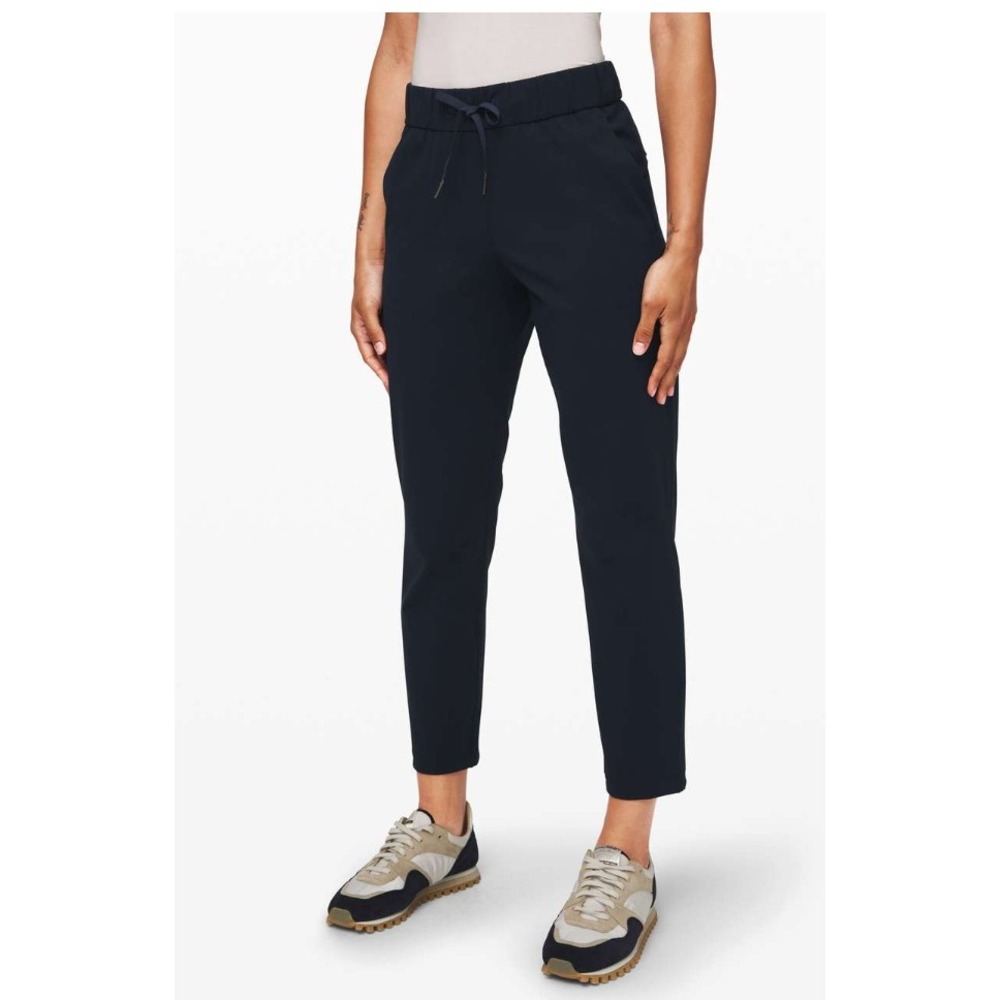 Lululemon On the Fly 7/8 Pant True Navy Luxtreme Drawstring Trousers Sz 4